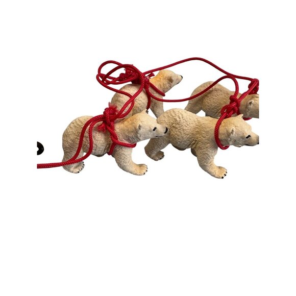 Wizard Santa Sleigh With Kids and Polar Bears Figurine 12" Display - Picture 5 of 7